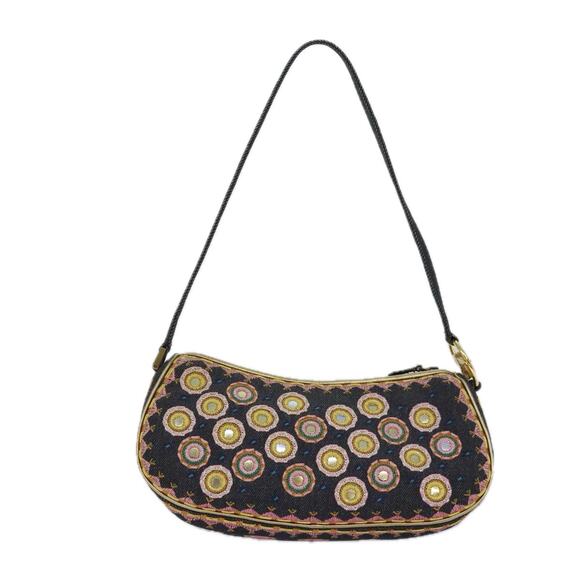 DIOR Hand Bag Canvas Blue Gold - Picture 2 of 13